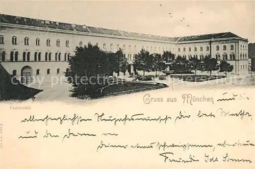 AK / Ansichtskarte Muenchen Universitaet Muenchen