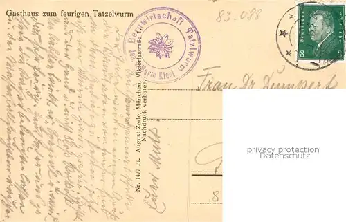 AK / Ansichtskarte Muenchen Gasthaus zum feurigen Tatzelwurm Muenchen