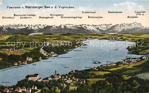 AK / Ansichtskarte Starnbergersee Fliegeraufnahme  Starnbergersee