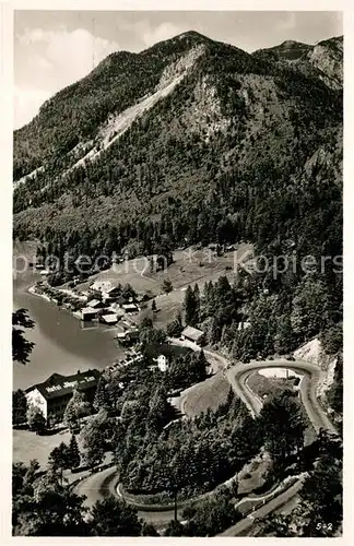AK / Ansichtskarte Urfeld_Walchensee Fliegeraufnahme Seepartie Urfeld Walchensee