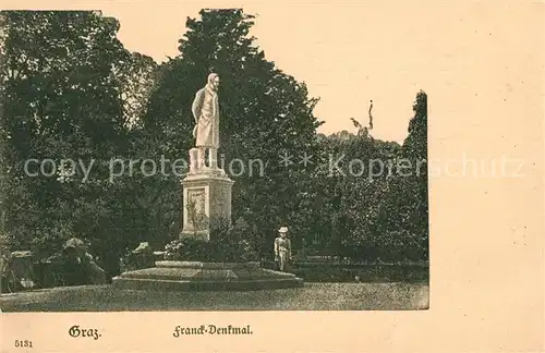 AK / Ansichtskarte Graz_Steiermark Franck Denkmal Graz_Steiermark