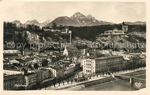 AK / Ansichtskarte Salzburg_Oesterreich Blick vom Moenchsberg mit elektrischen Aufzug  Salzburg_Oesterreich