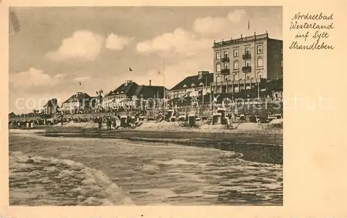 AK / Ansichtskarte Westerland_Sylt Strandleben Westerland_Sylt