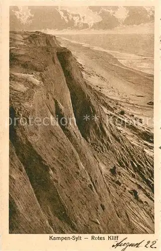 AK / Ansichtskarte Kampen_Sylt Rotes Kliff Kampen Sylt