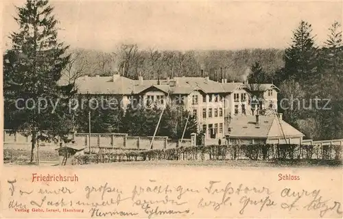 AK / Ansichtskarte Friedrichsruh_Aumuehle Schloss Friedrichsruh_Aumuehle