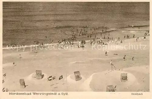 AK / Ansichtskarte Wenningstedt_Sylt Strand Seebad Wenningstedt_Sylt