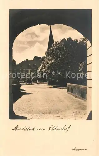 AK / Ansichtskarte Eutin Durchblick vom Schlosshof Eutin