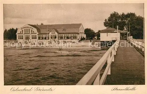 AK / Ansichtskarte Groemitz_Ostseebad Strandhalle Groemitz_Ostseebad