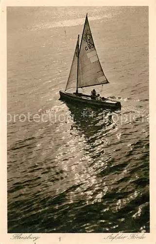 AK / Ansichtskarte Flensburg Auf der Foerde Flensburg