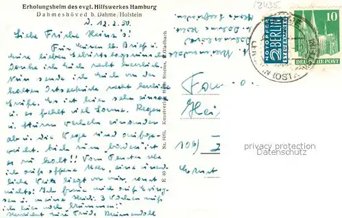 AK / Ansichtskarte Dahmeshoeved_Holstein Haus Seefrieden Dahmeshoeved_Holstein