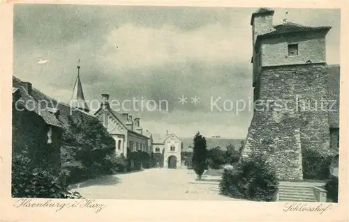 AK / Ansichtskarte Ilsenburg_Harz Schlosshof Ilsenburg Harz