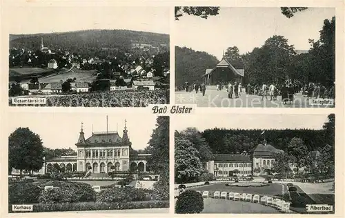 AK / Ansichtskarte Bad_Elster Badeplatz Albertbad Kurhaus Panorama Bad_Elster