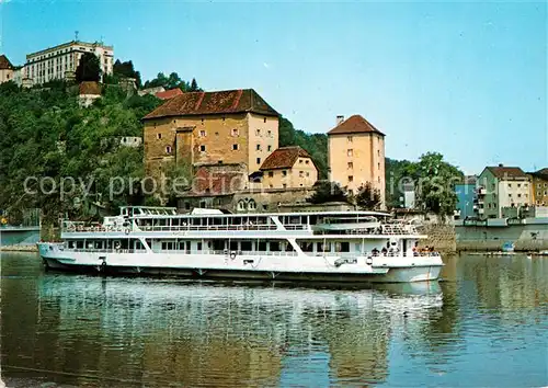AK / Ansichtskarte Passau Veste Ober  Niederhaus MS Rakoczi Passau