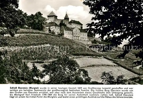 AK / Ansichtskarte Murgtal_Baden Schloss Eberstein Murgtal_Baden
