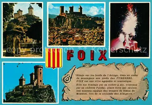 AK / Ansichtskarte Foix Burg  Foix