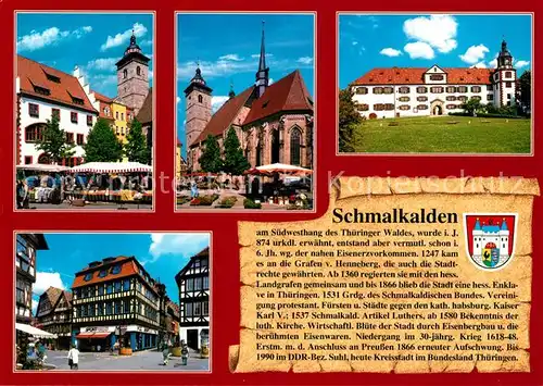 AK / Ansichtskarte Schmalkalden Altmarkt Stadtkirche St. Georg Schloss Wilhelmsburg Schmalkalden