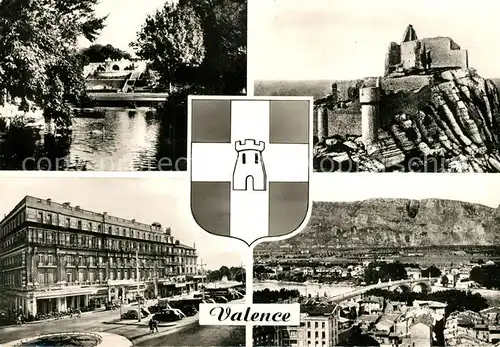 AK / Ansichtskarte Valence_Drome Parc Jouvet Ruines de Crussol Rhone Valence_Drome