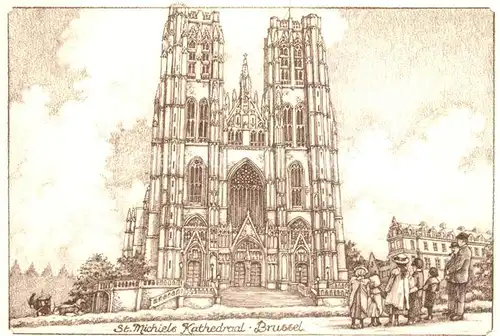 AK / Ansichtskarte Brussels St. Michiels Kathedraal Brussels