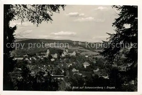 AK / Ansichtskarte Schwarzenberg_Erzgebirge Panorama Schwarzenberg Erzgebirge