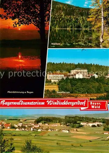 AK / Ansichtskarte Windischbergerdorf Abendstimmung Waldsee Sanatorium Panorama Windischbergerdorf