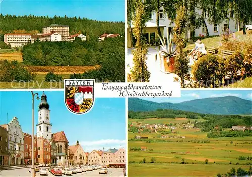 AK / Ansichtskarte Windischbergerdorf Bayerwaldsanatorium Marktplatz Park Panorama Windischbergerdorf