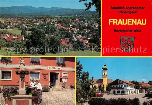 AK / Ansichtskarte Frauenau Panorama Rathaus Kirche Frauenau