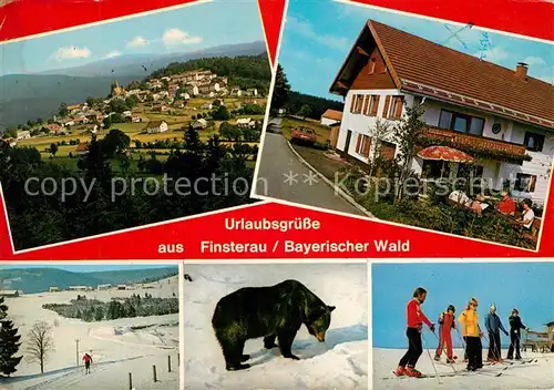 AK / Ansichtskarte Finsterau_Bayerischer_Wald Panorama Ferienwohnung Rosl Rogmanns Baer Skikurs Finsterau_Bayerischer