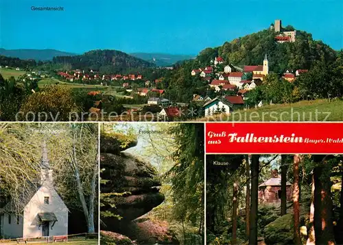 AK / Ansichtskarte Falkenstein_Oberpfalz Panorama Burg Kapelle Froschmaul Klause Falkenstein_Oberpfalz