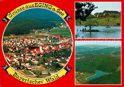 AK / Ansichtskarte Eging_See Panorama Seepartien Fliegeraufnahme Eging_See