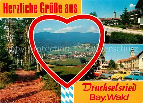 AK / Ansichtskarte Drachselsried Waldweg Panorama Ortsmotive Drachselsried