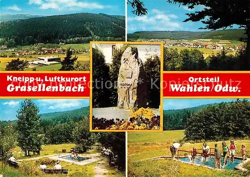 AK / Ansichtskarte Grasellenbach Panorama Bildstock Wassertretanlage Grasellenbach