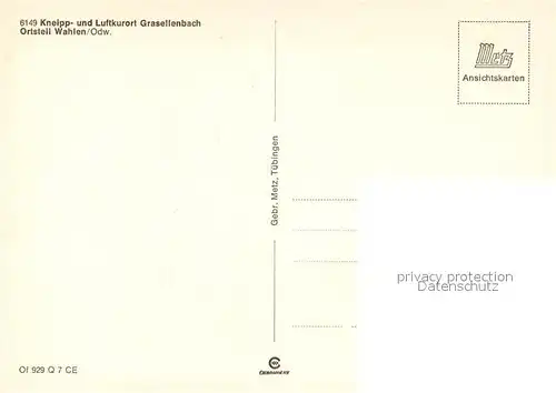 AK / Ansichtskarte Grasellenbach Panorama Bildstock Wassertretanlage Grasellenbach