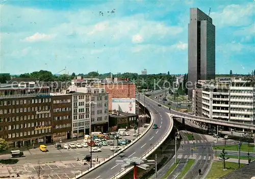 AK / Ansichtskarte Duesseldorf Hochstrasse und Hochhaus der Phoenix Rheinrohr AG Duesseldorf