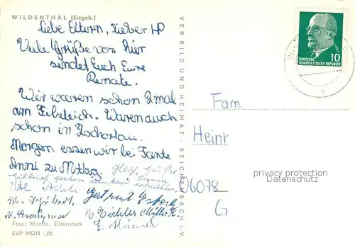 AK / Ansichtskarte Wildenthal_Eibenstock Panorama Wildenthal_Eibenstock