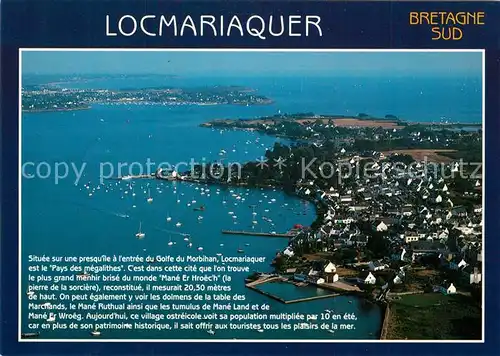 AK / Ansichtskarte Locmariaquer Fliegeraufnahme Locmariaquer