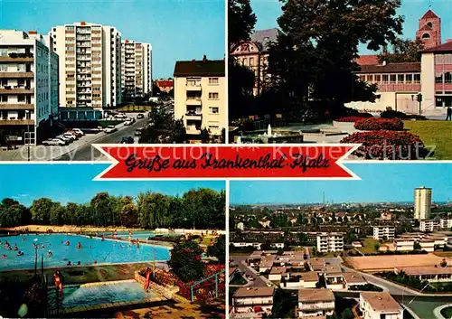 AK / Ansichtskarte Frankenthal_Pfalz Albrecht Duerer Ring Anlagen Freibad Carl Bosch Siedlung Frankenthal Pfalz