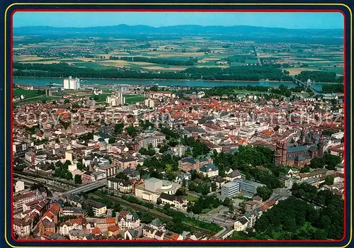 AK / Ansichtskarte Worms_Rhein Fliegeraufnahme Worms Rhein