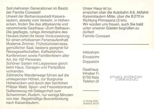 AK / Ansichtskarte Hohenecken Gasthaus Zum Rathaus Gaststube Panorama Park Hohenecken