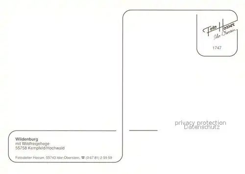 AK / Ansichtskarte Kempfeld Wildenburg mit Wildfreigehege Kempfeld
