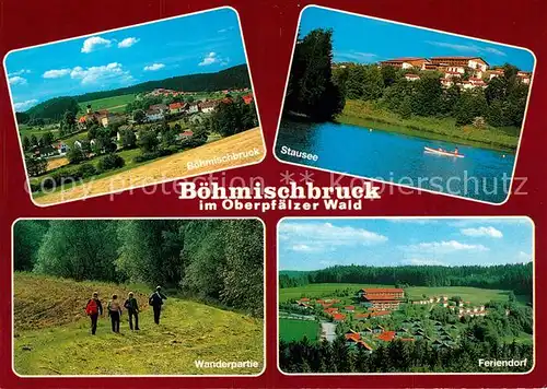 AK / Ansichtskarte Boehmischbruck Panorama Stausee Wanderpartie Feriendorf Boehmischbruck