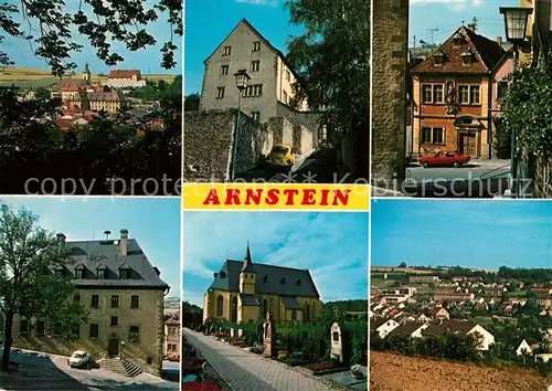 AK / Ansichtskarte Arnstein_Unterfranken Teilansichten Kirche Gasse Panorama Arnstein_Unterfranken