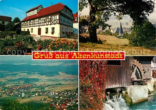 AK / Ansichtskarte Altenkunstadt Panorama Fachwerkhaus Muehle Wasserrad Altenkunstadt