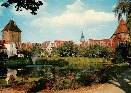 AK / Ansichtskarte Altdorf_Nuernberg Stadttuerme mit Anlage am Rossweiher Altdorf Nuernberg