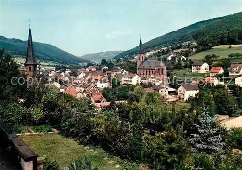 AK / Ansichtskarte Rippberg Ortsansicht mit Kirchen Erholungsort im Madonnenlaendchen Rippberg