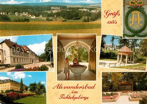 AK / Ansichtskarte Alexandersbad_Bad Panorama Altes Schloss Kuranlage Luisenquelle Kurhaus Musikpavillon Alexandersbad_Bad