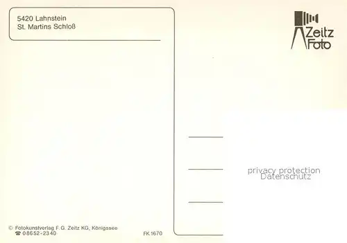 AK / Ansichtskarte Lahnstein St Martins Schloss Lahnstein