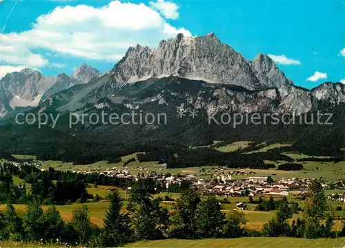 AK / Ansichtskarte St_Johann_Tirol Panorama mit Kaisergebirge St_Johann_Tirol