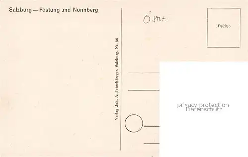 AK / Ansichtskarte Salzburg_Oesterreich Festung und Nonnberg Kuenstlerkarte Salzburg_Oesterreich