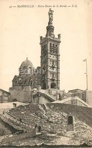 AK / Ansichtskarte Marseille_Bouches du Rhone Notre dame de la Garde Marseille