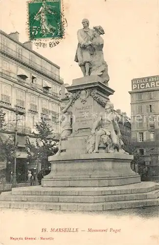 AK / Ansichtskarte Marseille_Bouches du Rhone Monument Puget Marseille